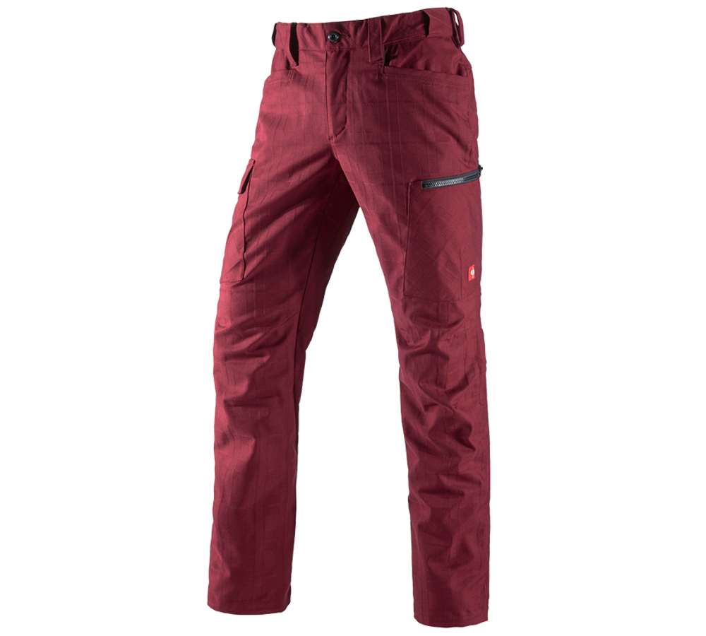 Spodnie robocze: e.s. Spodnie robocze, męskie + rubinowy