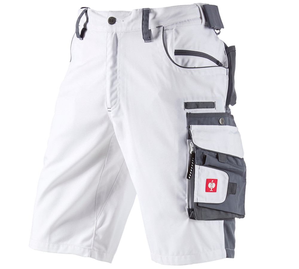 Spodnie robocze: Szorty e.s.motion + biały/szary