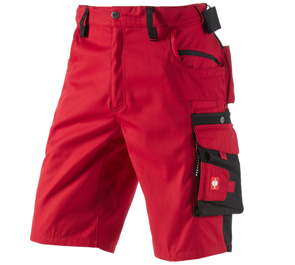 Spodnie robocze: Szorty e.s.motion + czerwony/czarny