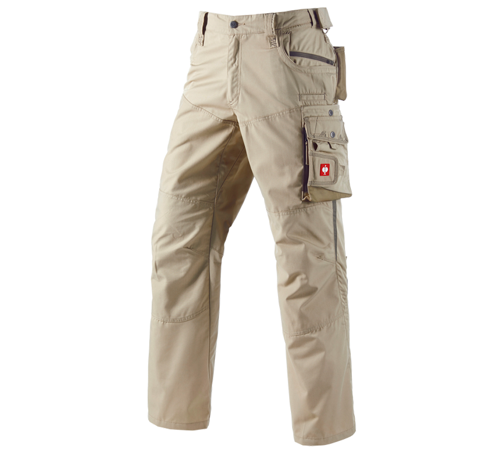 Spodnie robocze: Spodnie do pasa e.s.motion letnie + piaskowy/khaki/kamienny