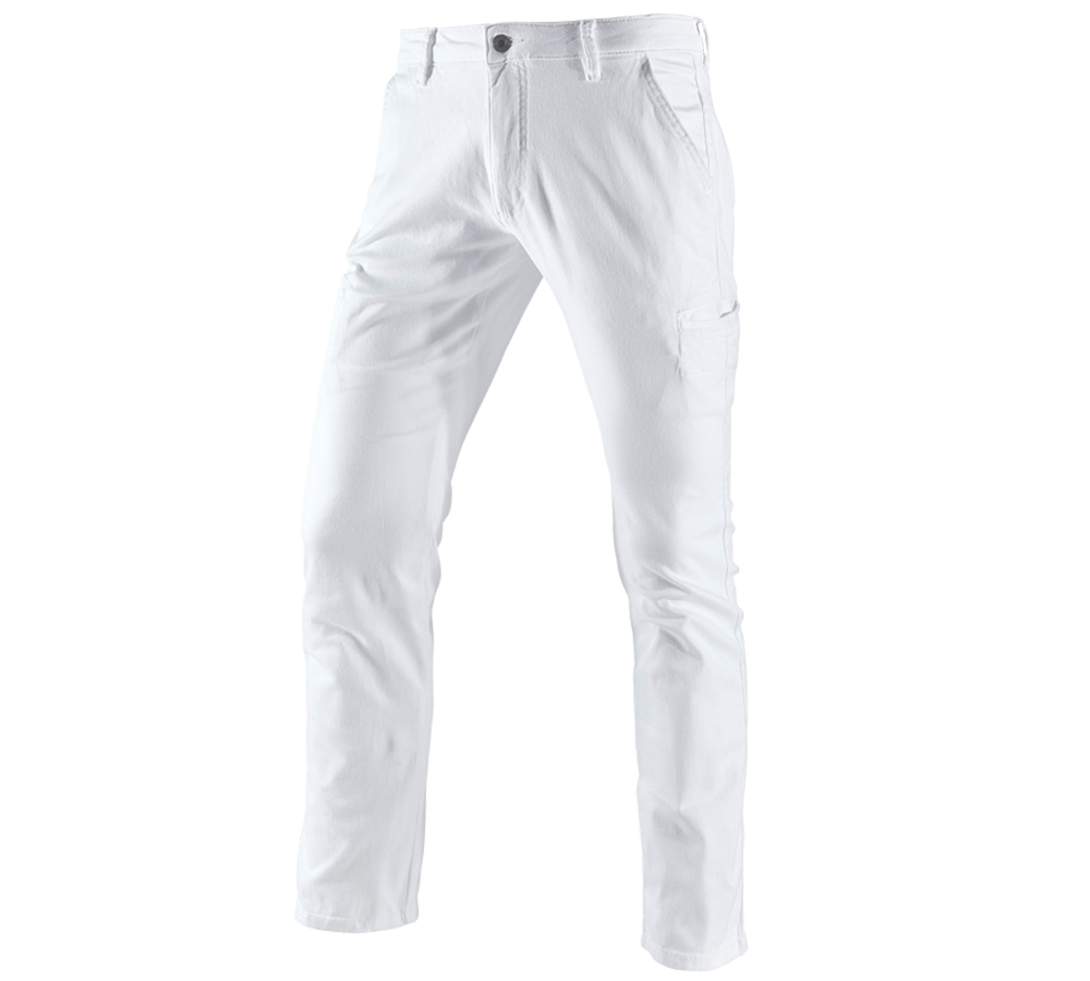Spodnie robocze: e.s. Spodnie robocze chinosy, męskie + biały