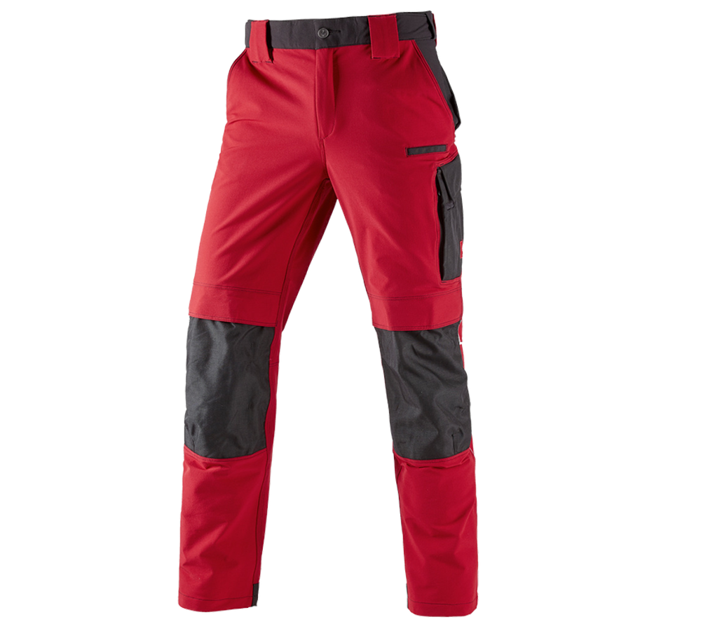 Spodnie robocze: Spodnie funkcyjne do pasa e.s.dynashield + ognistoczerwony/czarny