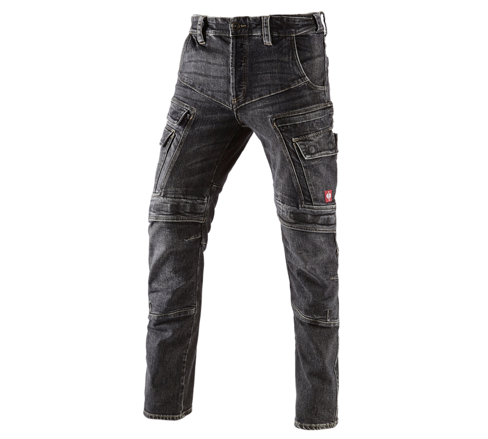 Spodnie robocze: e.s. Jeansy typu cargo Worker POWERdenim + blackwashed