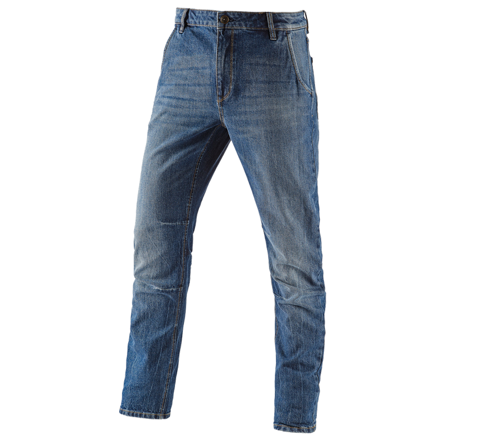 Spodnie robocze: e.s. Jeansy 5-kieszeniowe POWERdenim + stonewashed