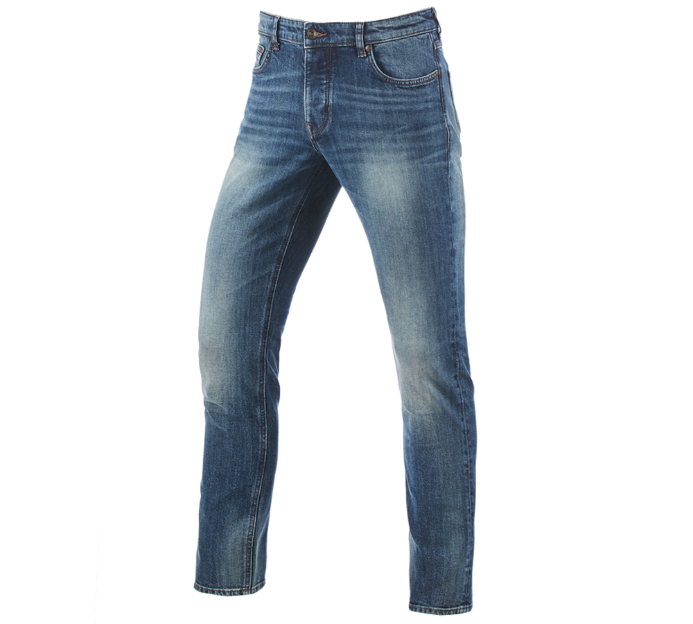 Spodnie robocze: e.s. Jeansy 5-kieszeniowe stretch, slim + mediumwashed