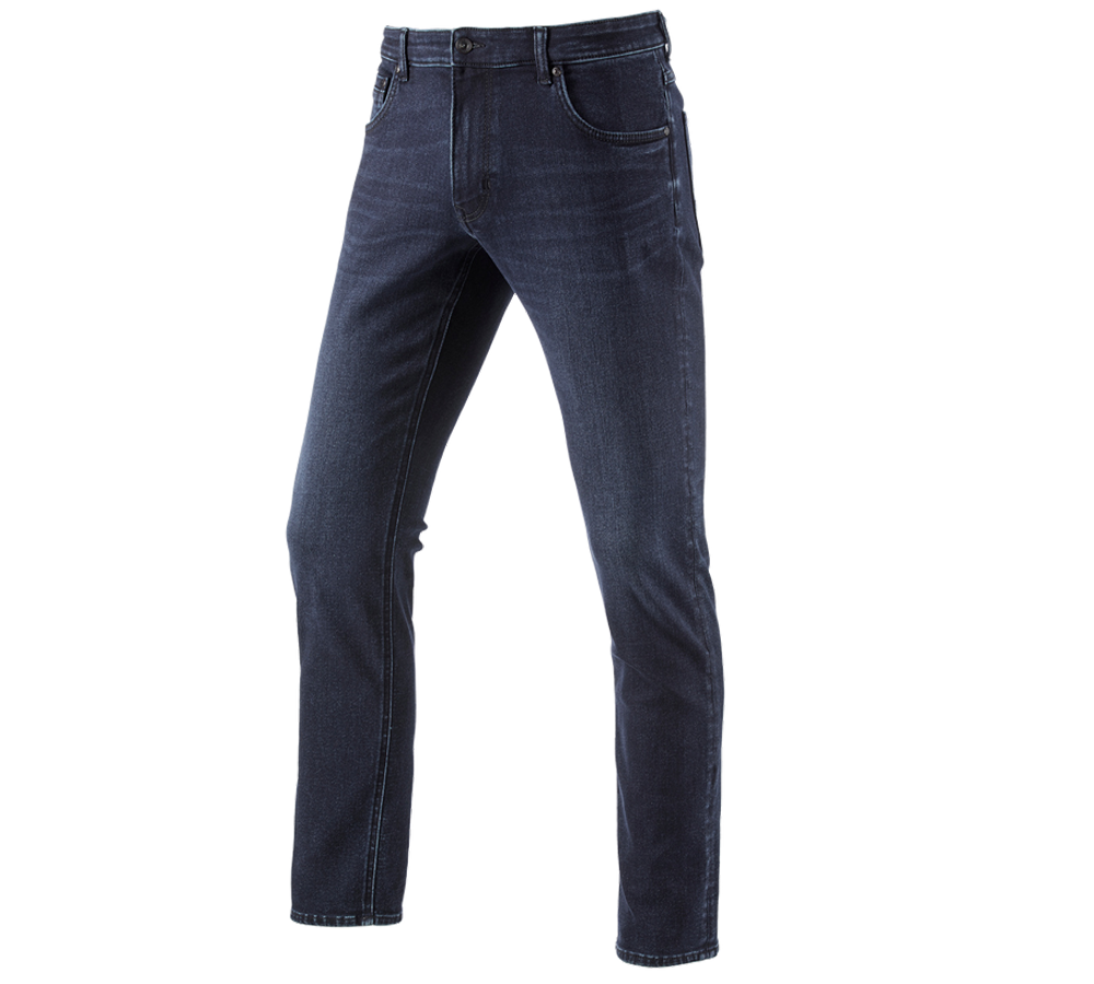 Spodnie robocze: e.s. Zimowe jeansy 5-kieszeniowe stretch + darkwashed
