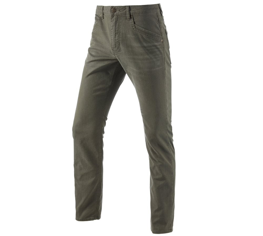 Spodnie robocze: Spodnie 5-kieszeniowe e.s.vintage + zielony kamuflażowy