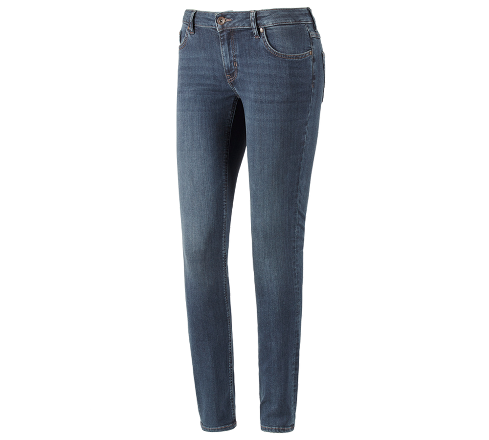 Spodnie robocze: e.s. Jeansy 5-kieszeniowe stretch, damskie + mediumwashed