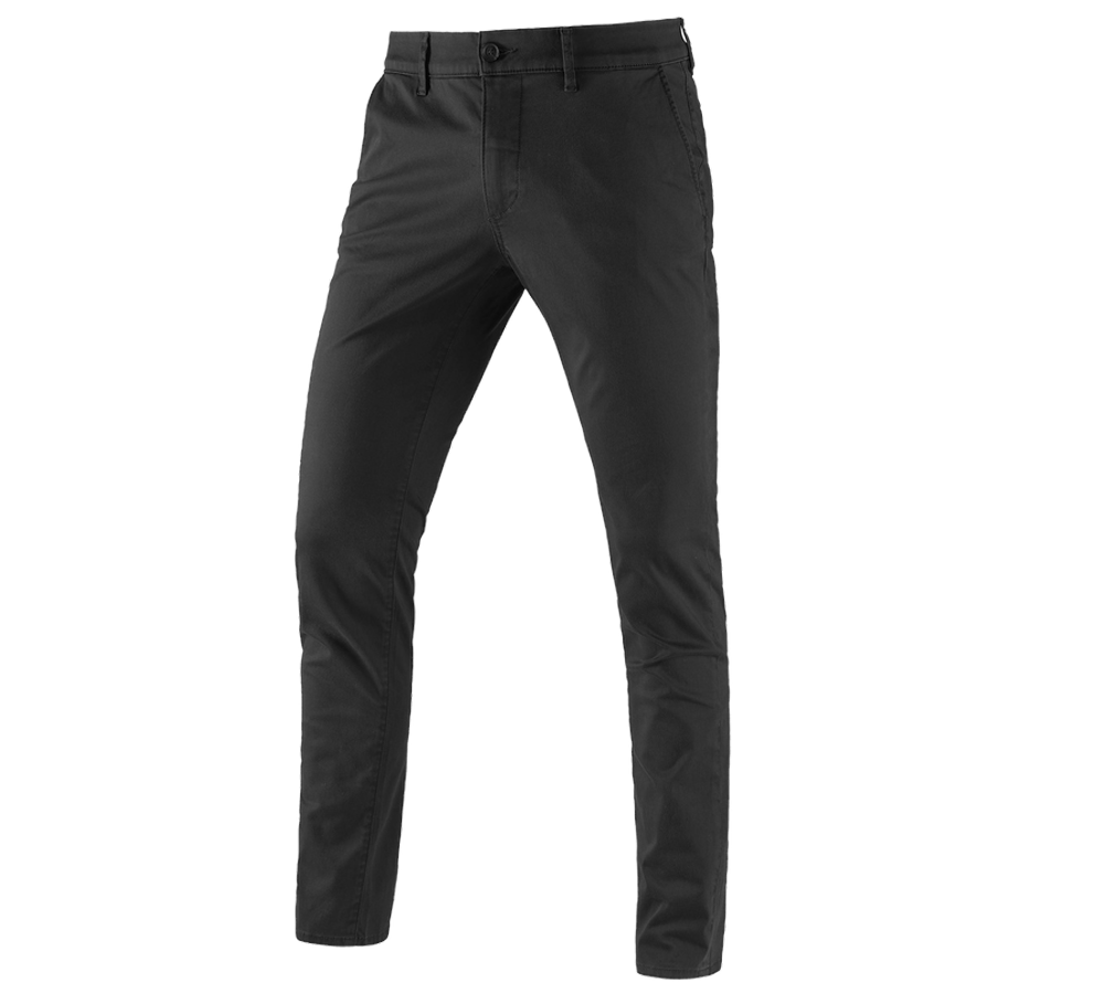 Spodnie robocze: e.s. 5-kieszeniowe spodnie robocze typu chino + czarny