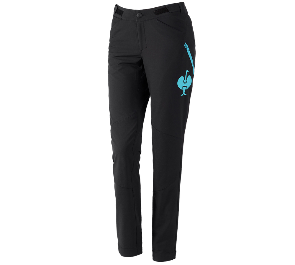 Odzież: Spodnie funkcyjne e.s.trail, damskie + czarny/lapisowy turkus