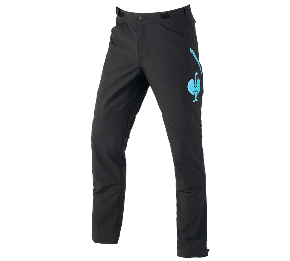 Spodnie robocze: Spodnie funkcyjne e.s.trail + czarny/lapisowy turkus