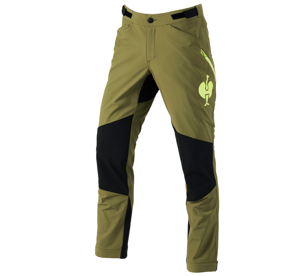 Spodnie robocze: Spodnie funkcyjne e.s.trail + zielony jałowcowy/zielony limonkowy