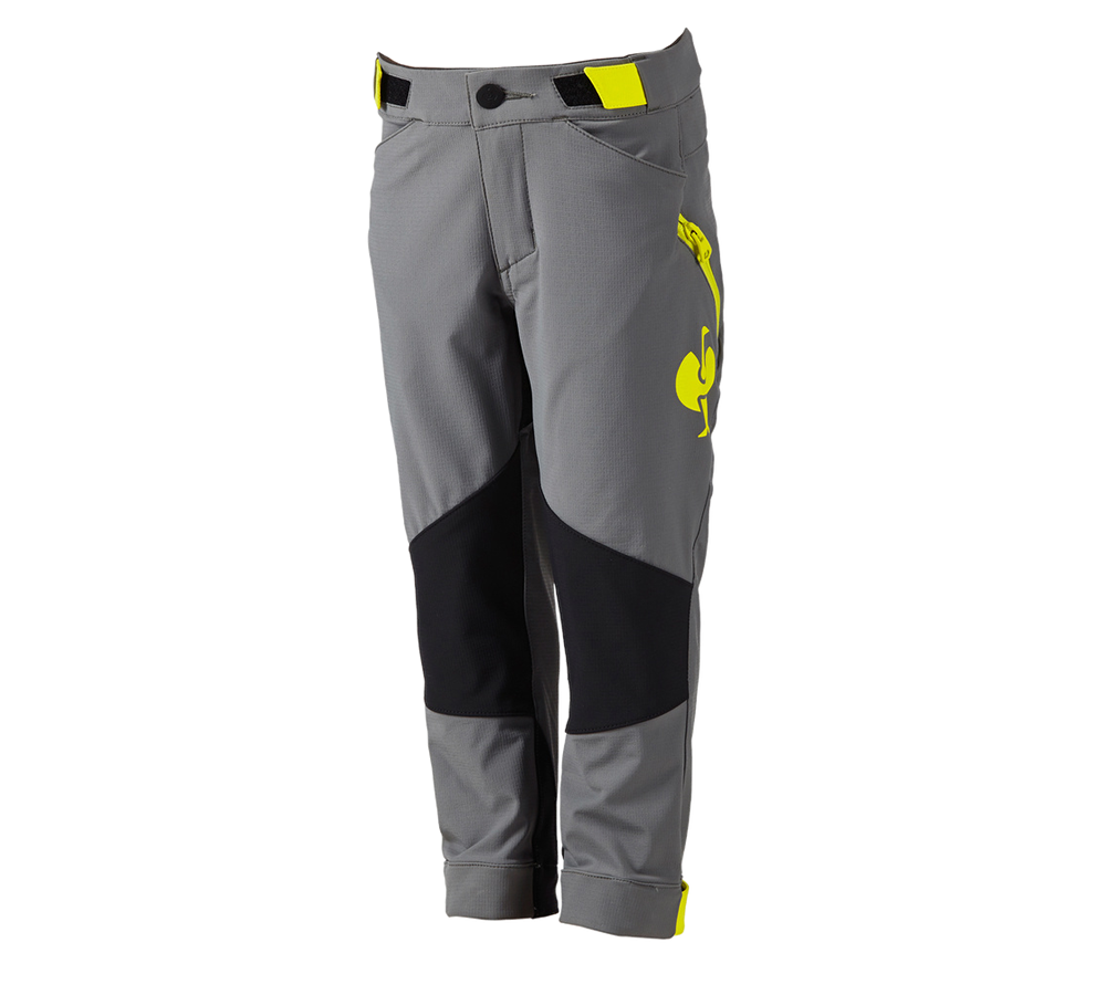 Spodnie: Spodnie funkcyjne e.s.trail, dziecięce + szary bazaltowy/żółty acid