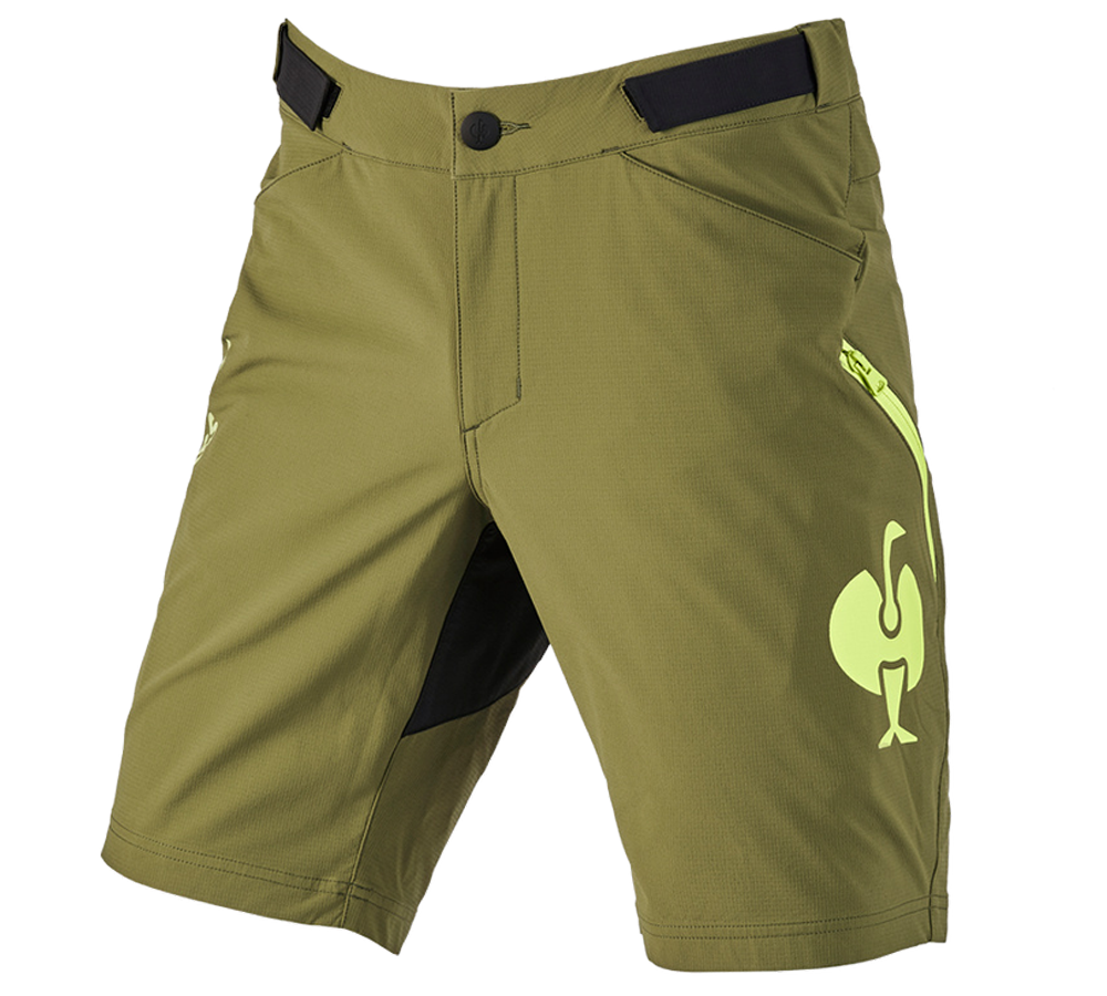 Spodnie robocze: Szorty funkc. typu cargo e.s.trail + zielony jałowcowy/zielony limonkowy