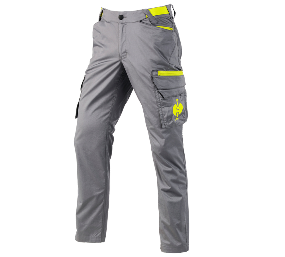 Spodnie robocze: Spodnie typu cargo e.s.trail + szary bazaltowy/żółty acid