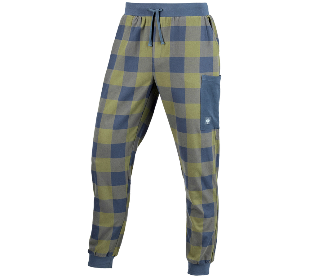 Akcesoria: e.s. Spodnie piżamowe + górska zieleń/niebieski tlenkowy