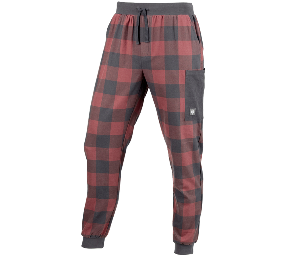 Akcesoria: e.s. Spodnie piżamowe + czerwony tlenkowy/karbonowym szary
