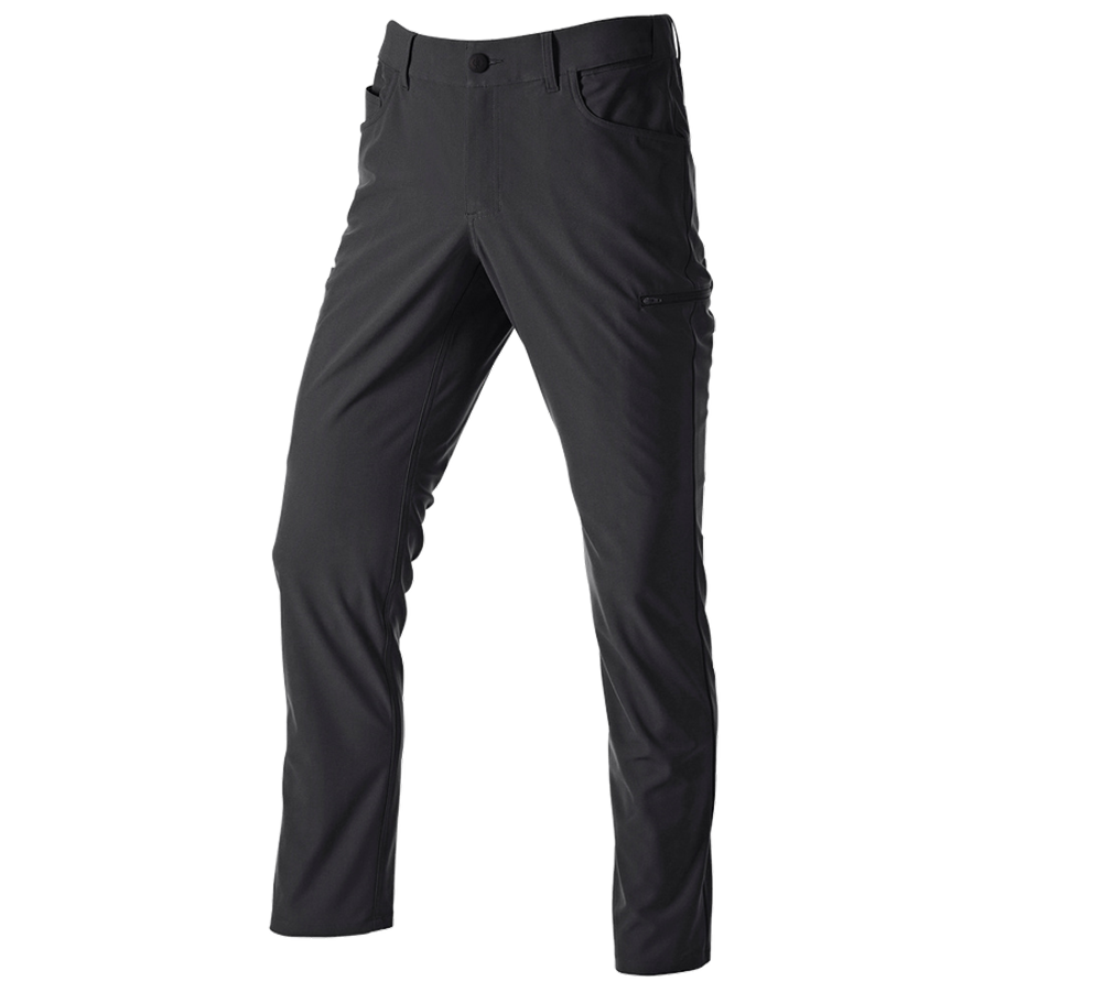 Spodnie robocze: 5-kieszeniowe spodnie robo. chino e.s.work&travel + czarny