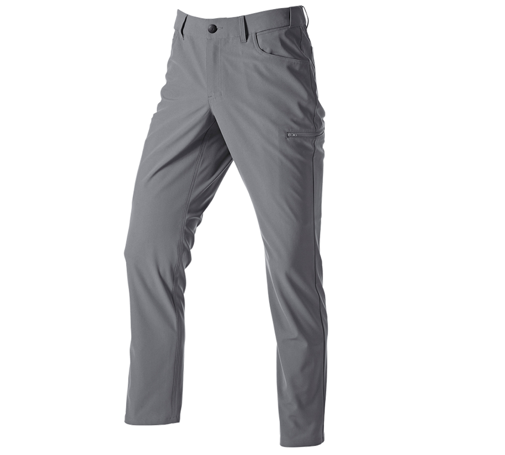 Spodnie robocze: 5-kieszeniowe spodnie robo. chino e.s.work&travel + szary bazaltowy