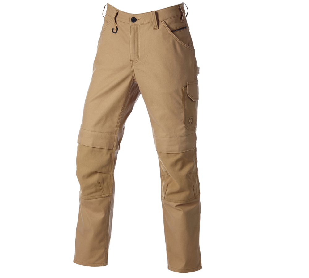 Odzież: Spodnie do pasa Worker e.s.iconic + migdałowy brąz