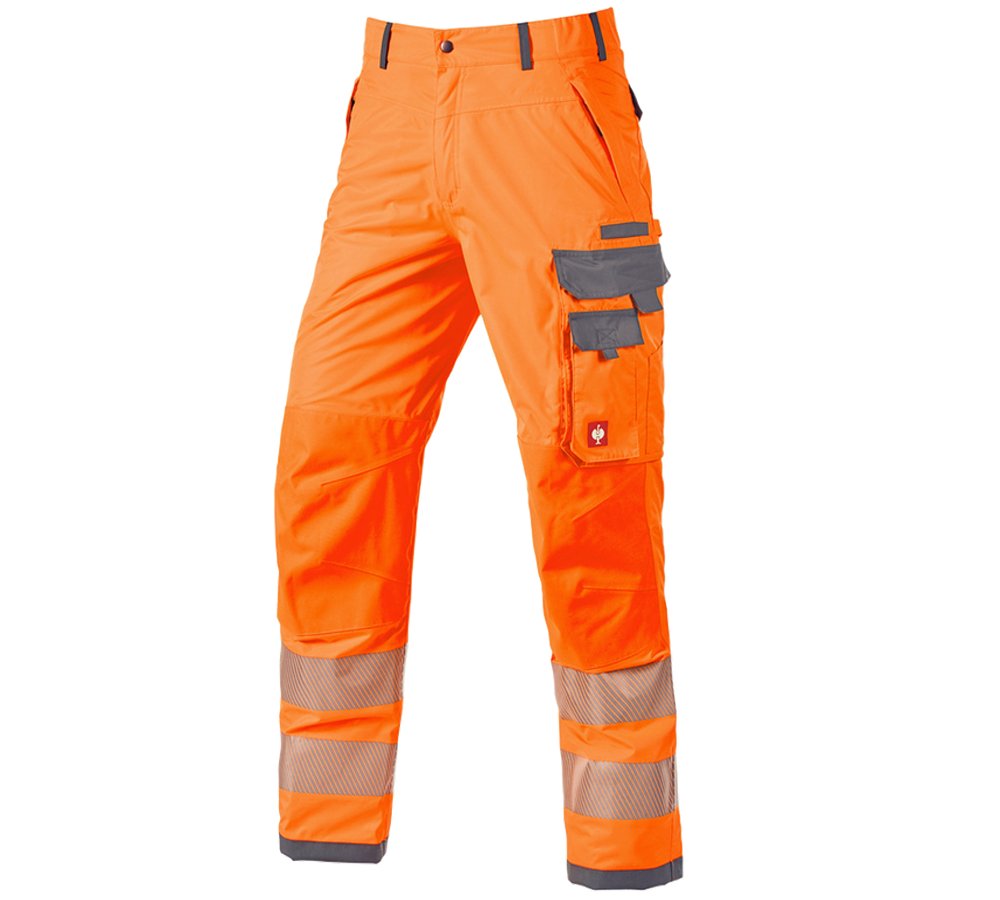Spodnie robocze: Spodnie funkcyjne do pasa ostrzeg. e.s.prestige + pomarańczowy ostrzegawczy/szary