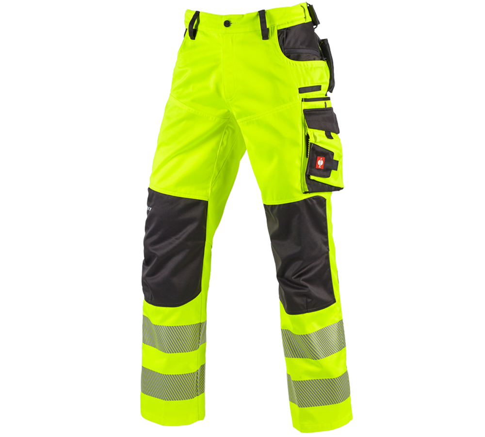 Spodnie robocze: Spodnie do pasa ostrzegawcze e.s.motion + żółty ostrzegawczy/antracytowy