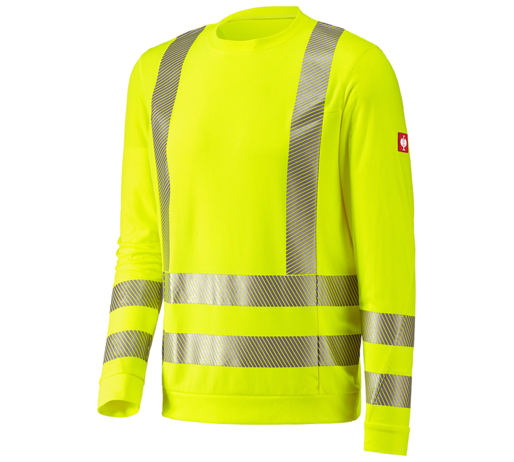 Koszulki | Pulower | Koszule: e.s. Bluzka funkcyjna ostrzegawcza długi rękaw + żółty ostrzegawczy