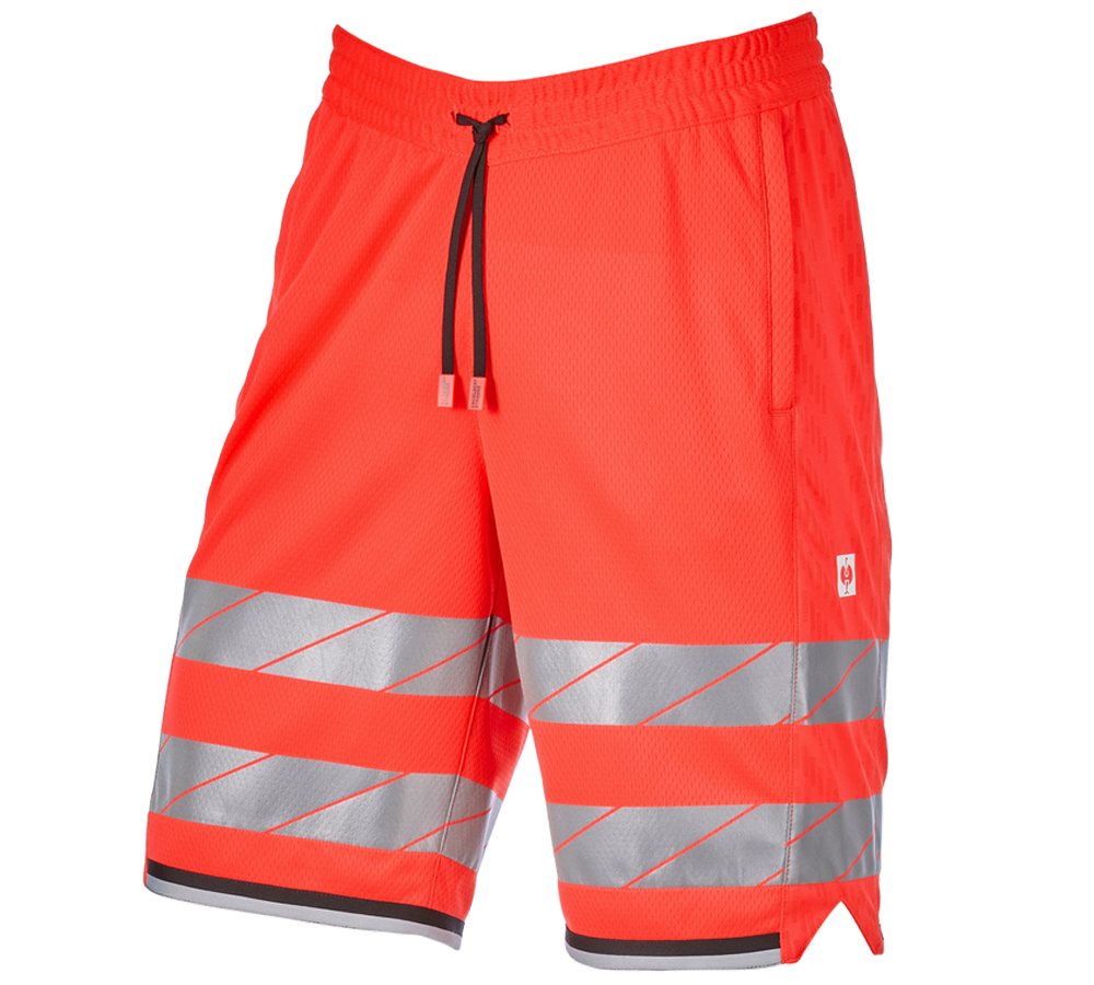 Spodnie robocze: Szorty funkcyjne ostrzegawcze e.s.ambition + czerwony ostrzegawczy/czarny