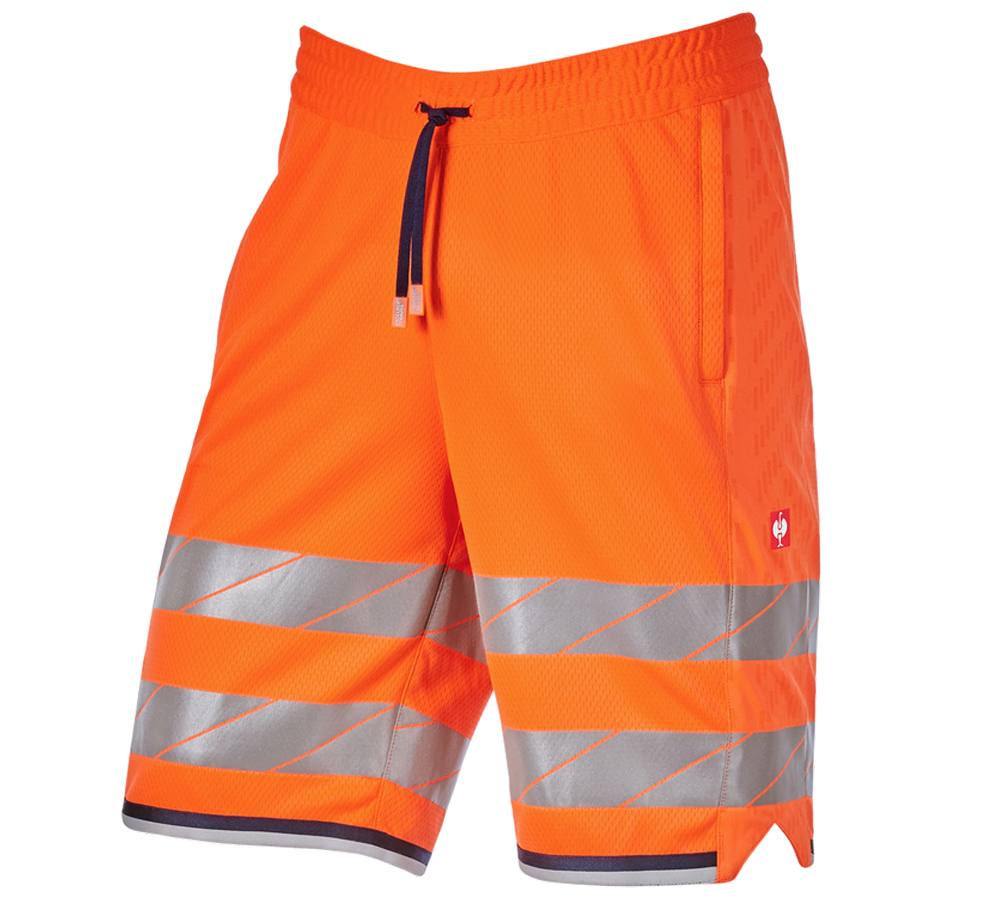 Spodnie robocze: Szorty funkcyjne ostrzegawcze e.s.ambition + pomarańczowy ostrzegawczy/granatowy