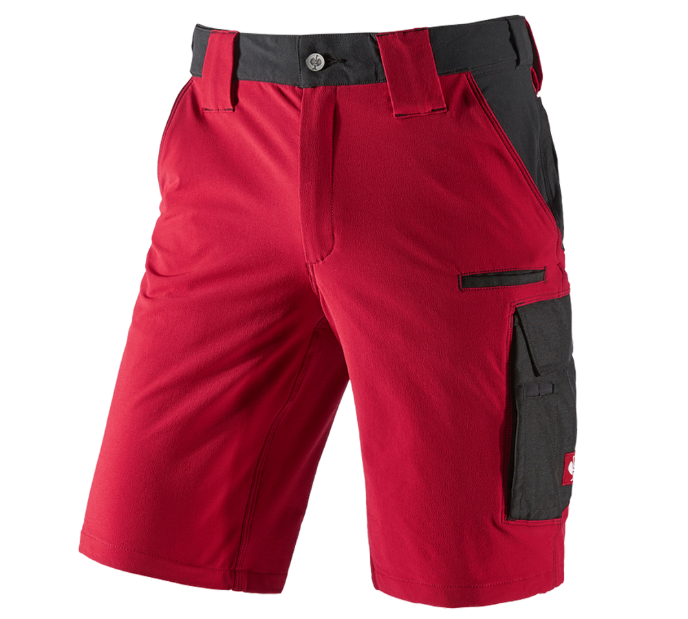 Spodnie robocze: Szorty funkcyjne e.s.dynashield + ognistoczerwony/czarny