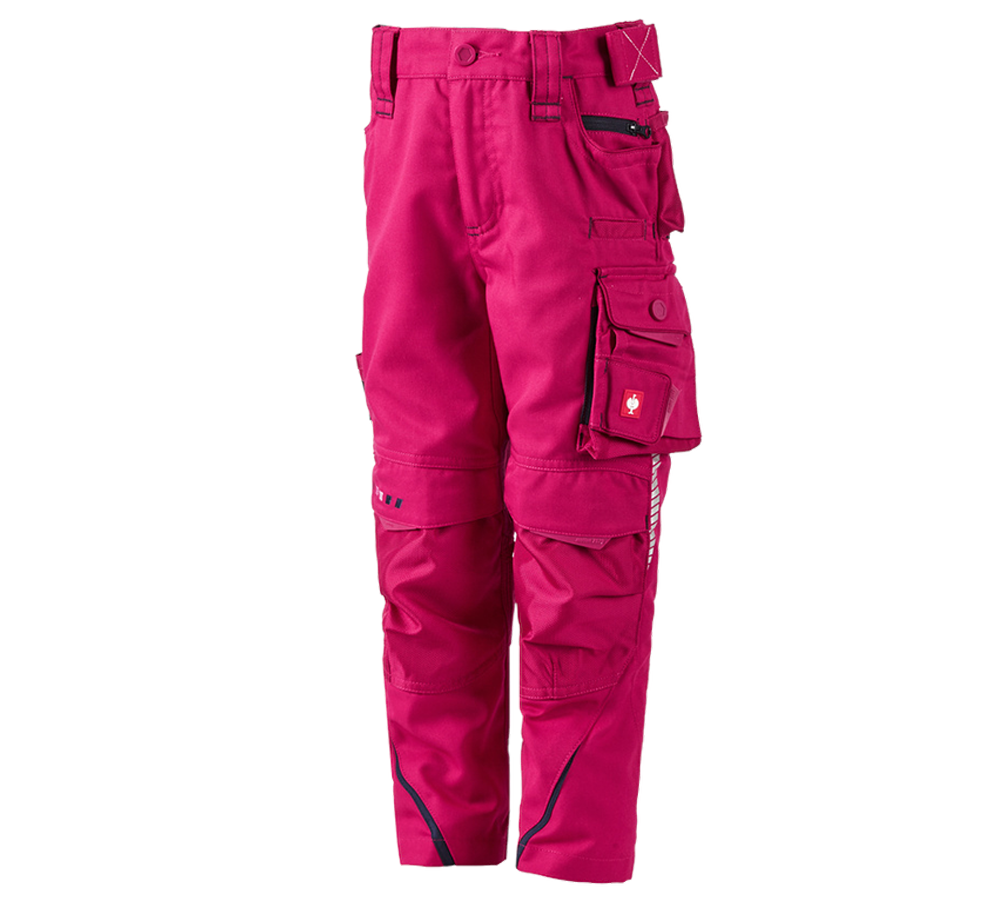 Spodnie: Spodnie do pasa e.s.motion 2020, dziecięce + malinowy/granatowy