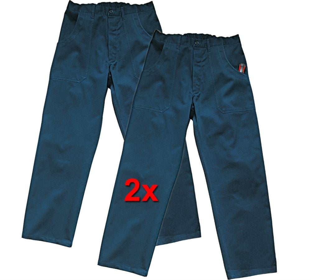 Spodnie robocze: Spodnie do pasa Basic, 2 szt. w zestawie + granatowy