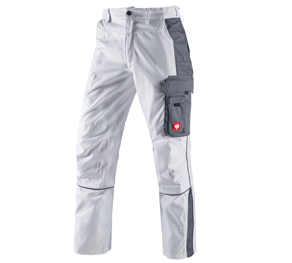 Instalatorow / Hydraulik / Blacharz: Spodnie do pasa e.s.active + biały/szary