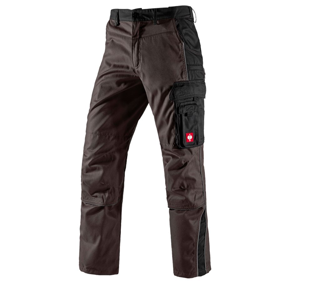 Spodnie robocze: Spodnie do pasa e.s.active + brązowy/czarny