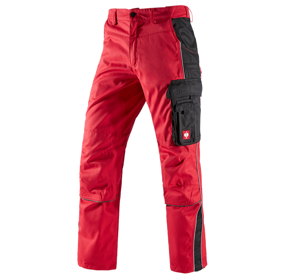 Instalatorow / Hydraulik / Blacharz: Spodnie do pasa e.s.active + czerwony/czarny