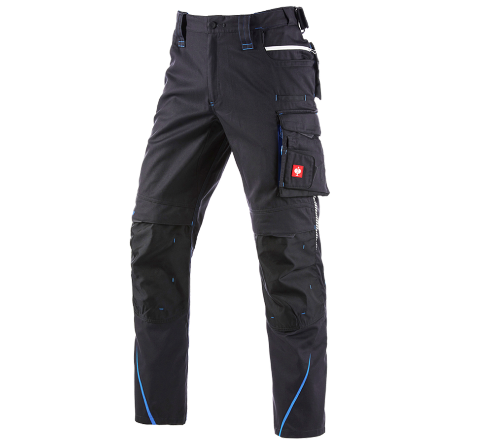 Spodnie robocze: Spodnie do pasa e.s.motion 2020 zimowe, męskie + grafitowy/niebieski chagall