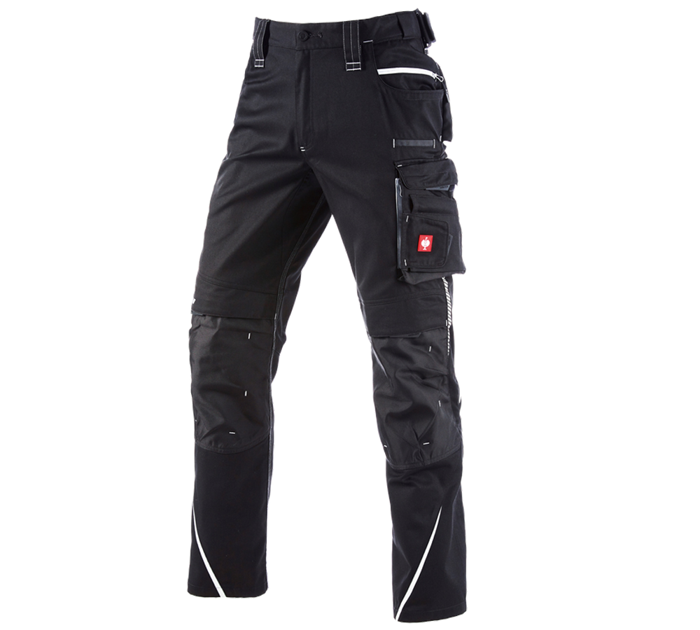 Spodnie robocze: Spodnie do pasa e.s.motion 2020 zimowe, męskie + czarny/platynowy