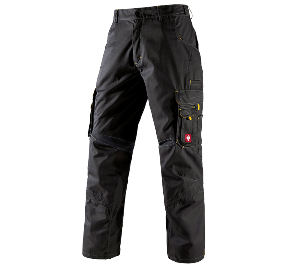 Spodnie robocze: Spodnie do pasa e.s.akzent + czarny/żółty