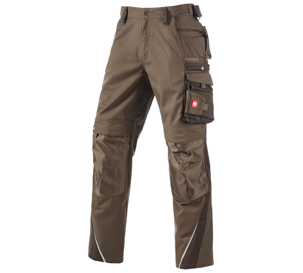 Spodnie robocze: Spodnie do pasa e.s.motion zimowe + orzech laskowy/kasztanowy