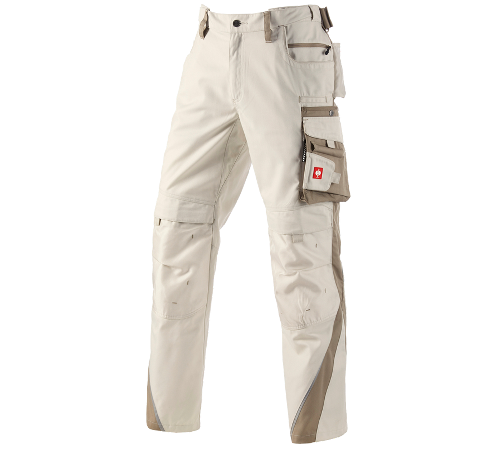 Spodnie robocze: Spodnie do pasa e.s.motion + gipsowy/gliniasty