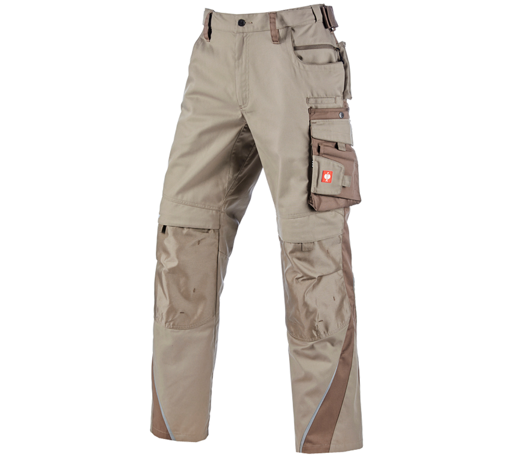 Spodnie robocze: Spodnie do pasa e.s.motion + gliniasty/torfowy