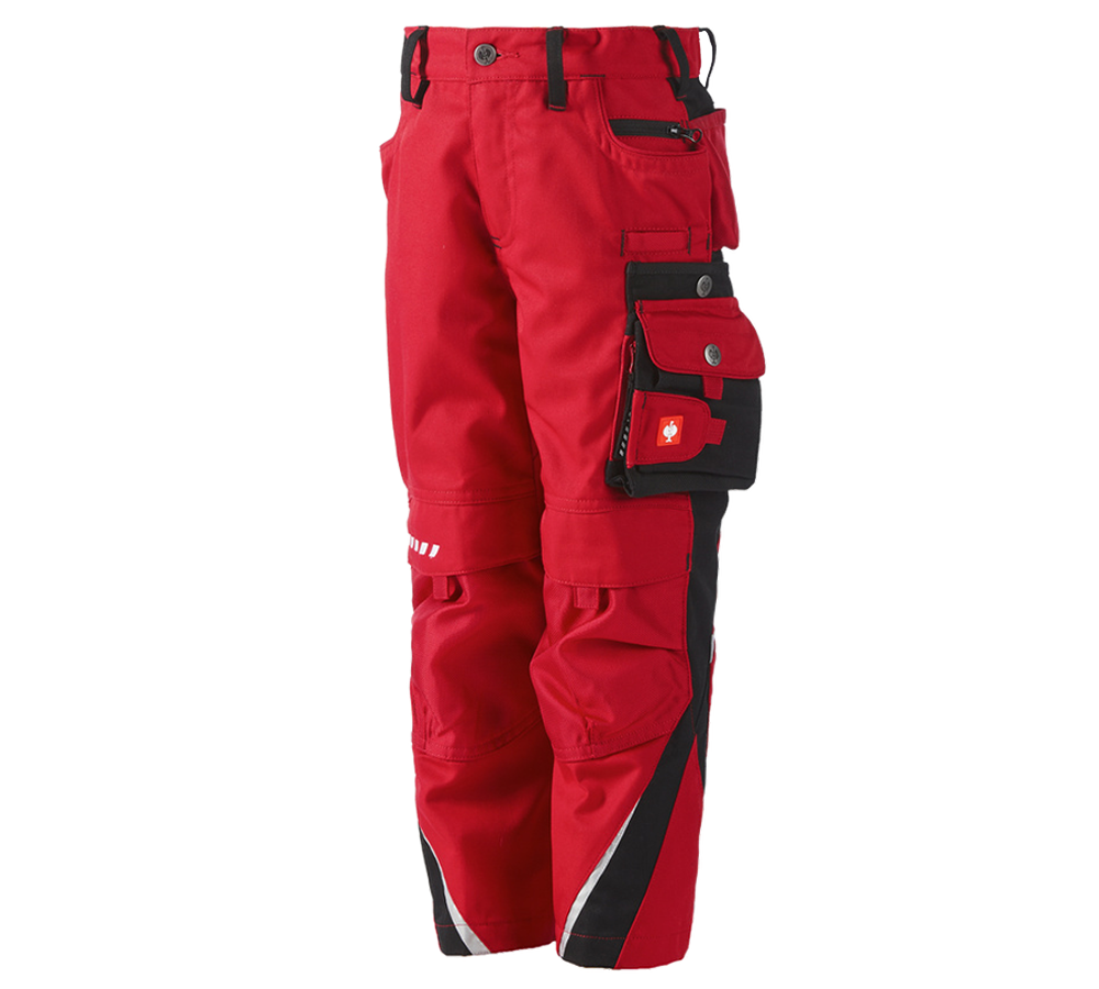 Spodnie: Spodnie dziecięce do pasa e.s.motion + czerwony/czarny