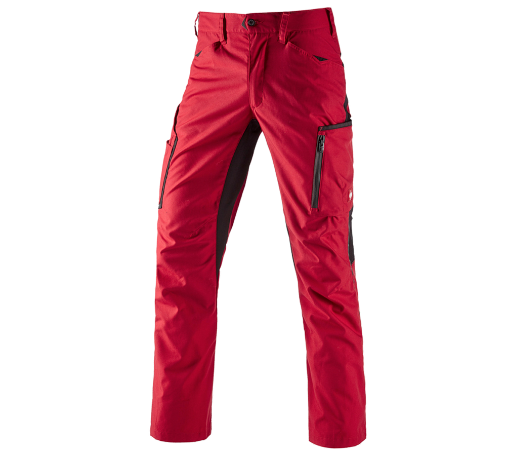 Spodnie robocze: Spodnie do pasa e.s.vision, męskie + czerwony/czarny