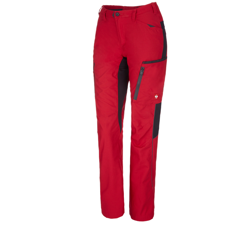 Spodnie robocze: Spodnie damskie e.s.vision + czerwony/czarny