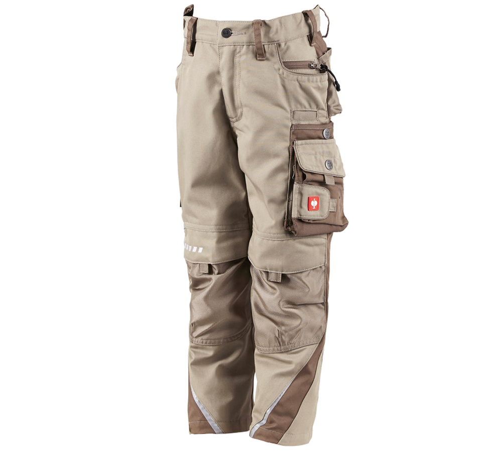 Spodnie: Spodnie dziecięce do pasa e.s.motion zimowe + gliniasty/torfowy