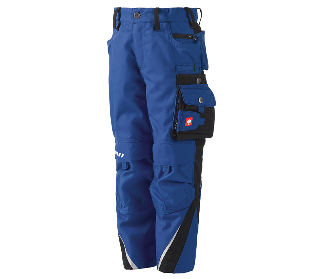 Spodnie: Spodnie dziecięce do pasa e.s.motion zimowe + chabrowy/czarny