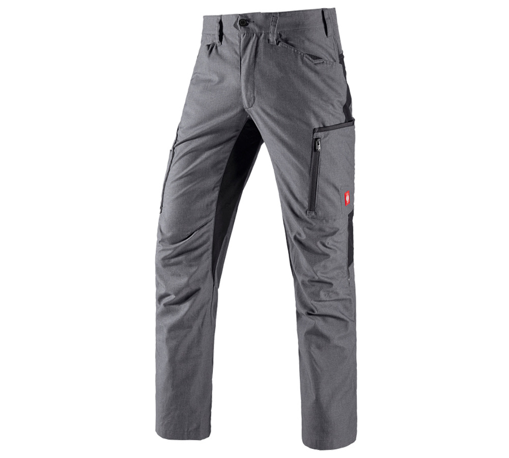 Spodnie robocze: Spodnie do pasa zimowe e.s.vision + cementowy melanżowy/czarny