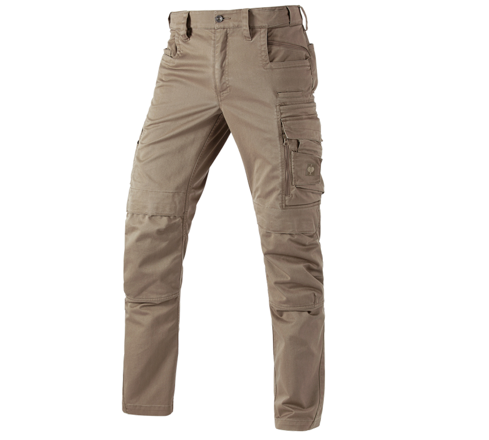 Spodnie robocze: Spodnie do pasa e.s.motion ten + popielaty brąz