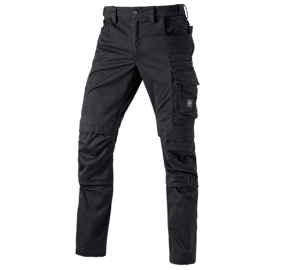 Spodnie robocze: Spodnie do pasa e.s.motion ten + czerń żelazowa
