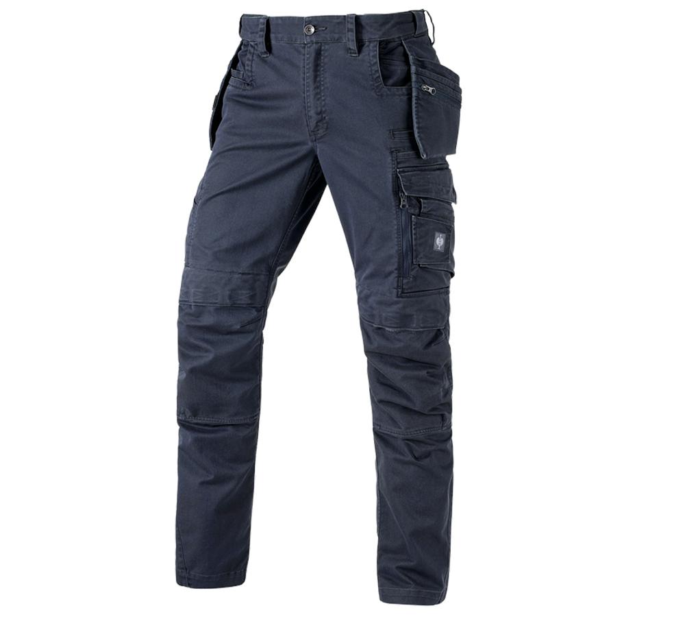 Spodnie robocze: Spodnie do pasa e.s.motion ten tool-pouch + niebieski łupkowy